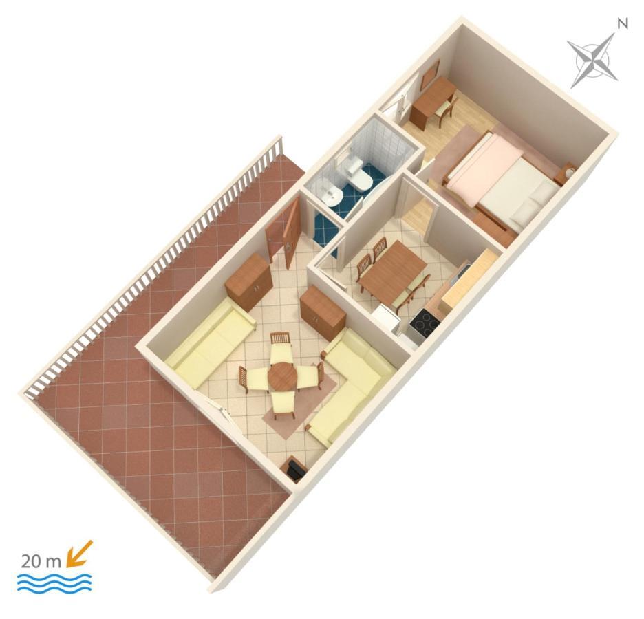 Apartment Milna 2461C Rukavac  Eksteriør bilde